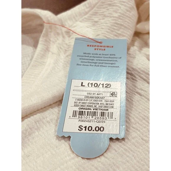 Girls Long Sleeve Textured Shirt ~ Size:L (10-12) ~ NWT - Picture 5 of 6